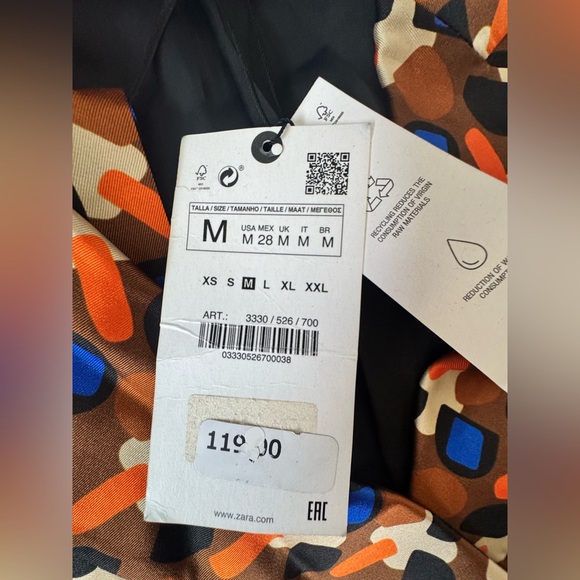 NWT ZARA Printed Blazer 3330/526, Size M - Picture 12 of 14